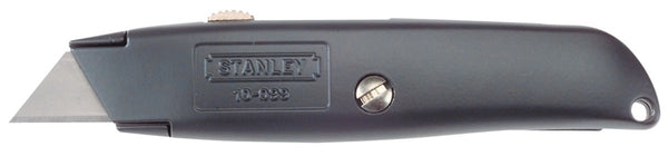 STANLEY 10-099 Utility Knife, 2-7/16 in L Blade, 3 in W Blade, HCS Blade, Straight Handle, Gray Handle