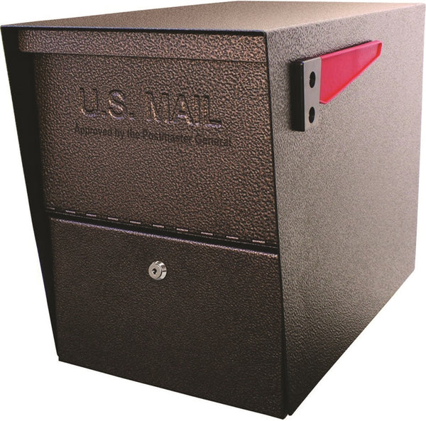 Mail Boss Packagemaster Series 7208 Mailbox, Steel, Bronze, 11-1/4 in W, 21 in D, 13-3/4 in H