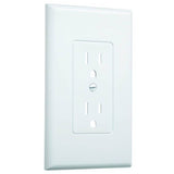 HUBBELL 2500W Wallplate, 4-3/4 in L, 2.93 in W, 1 -Gang, Plastic, White