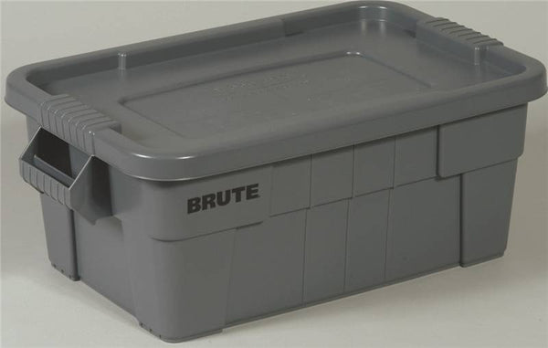Brute 1836781 Storage Tote with Lid, Gray, 27-7/8 in L, 17-3/8 in W, 15 in H