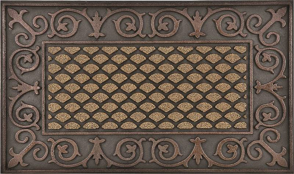Simple Spaces DM-183002 Door Mat, 30 in L, 18 in W, Walnut Elegant Aesthetic Pattern, Walnut Surface, Chocolate