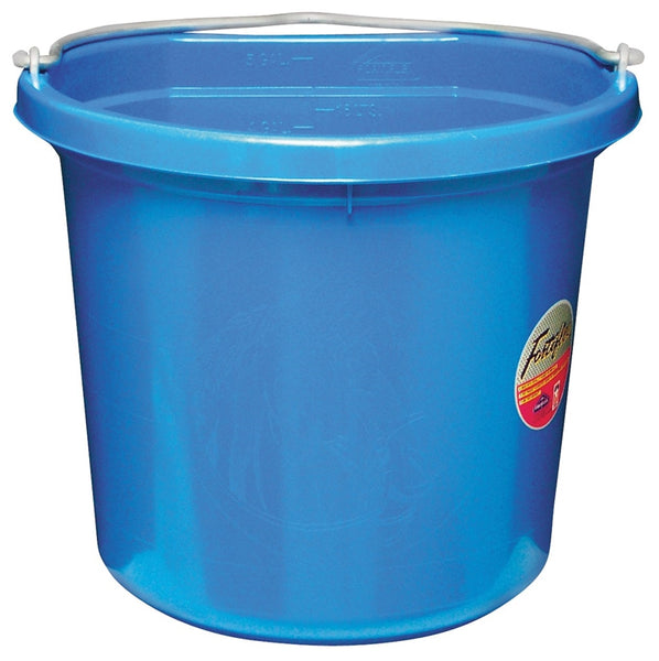FORTEX-FORTIFLEX FB-120 FB-120BL Bucket, 20 qt Volume, Rubber/Polyethylene, Blue