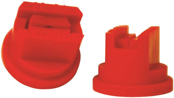 GREEN LEAF ST8004 Spray Nozzle, Standard Flat, Polyoxymethylene, Red, For: Y8253048 Series 8 mm Cap