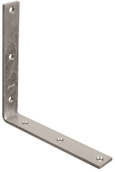 National Hardware 115BC Series N220-178 Corner Brace, 8 in L, 1-1/4 in W, Steel, Zinc, 0.22 Thick Material