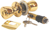 US Hardware D-099B Entrance Lockset, Brass, Brass