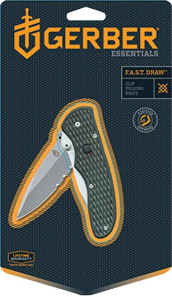 GERBER 22-47161 Folding Knife, 2.99 in L Blade, High Carbon Stainless Steel Blade, 1-Blade, Black Handle