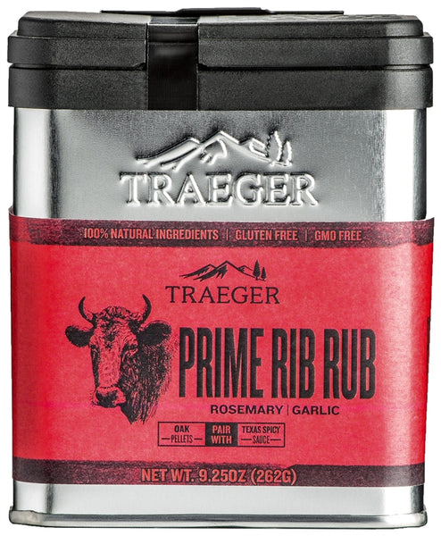 Traeger SPC173 Prime Rib Rub, Garlic, Rosemary Flavor, 9.25 oz Tin