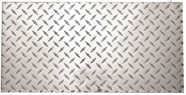 Stanley Hardware 4221BC Series N316-364 Tread Plate Sheet, 12 in W, 24 in L, Aluminum, Polished