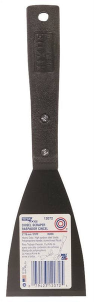 HYDE 12072 Chisel Scraper, 3 in W Blade, HCS Blade, Polypropylene Handle, Contour-Grip Handle, 10-3/4 in OAL