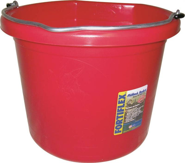 FORTEX-FORTIFLEX FB-124 FB-124 R Bucket, 24 qt Volume, Rubber/Polyethylene, Red