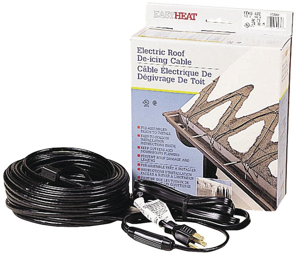 EasyHeat ADKS Series ADKS150 Roof and Gutter De-Icing Cable, 30 ft L, 120 V, 150 W