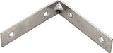 Prosource CB-B04-C4PS Corner Brace, 4 in L, 4 in W, 7/8 in H, Steel, Zinc-Plated, 3.1 mm Thick Material
