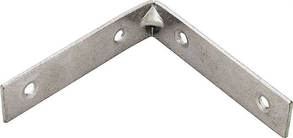 Prosource CB-B04-C4PS Corner Brace, 4 in L, 4 in W, 7/8 in H, Steel, Zinc-Plated, 3.1 mm Thick Material