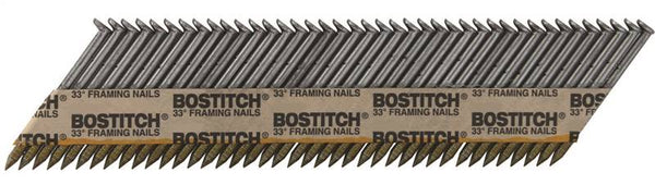 Bostitch PT-16D131FH2 Framing Nail, 3-1/2 in L, Steel, Clipped Head, Smooth Shank