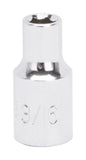 Vulcan MT6481683 Drive Socket, 3/16 in Socket, 1/4 in Drive, 6-Point, Chrome Vanadium Steel, Chrome