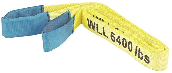 ProSource FH4019 Lifting Sling, Heavy-Duty, Polyester, Yellow
