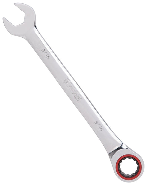 Vulcan PG9-16 Combination Wrench, SAE, 9-16 in Head, Chrome Vanadium Steel, Polished Mirror
