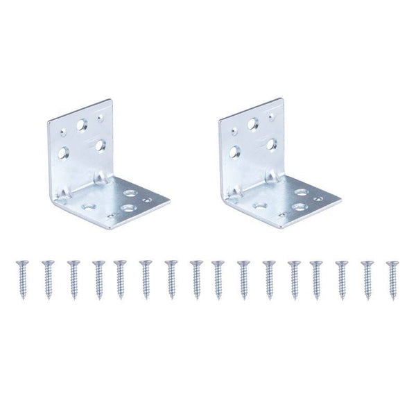 Prosource BH-604PS Corner Brace, 1-1/2 in L, 1-1/2 in W, 1-1/2 in H, Steel, Zinc-Plated, 2 mm Thick Material
