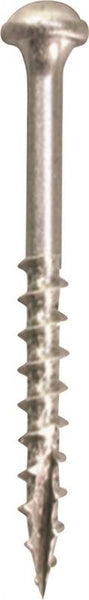 Kreg SML-C125 - 100 Pocket-Hole Screw, #8 Thread, 1-1-4 in L, Coarse Thread, Maxi-Loc Head, Square Drive, Carbon Steel
