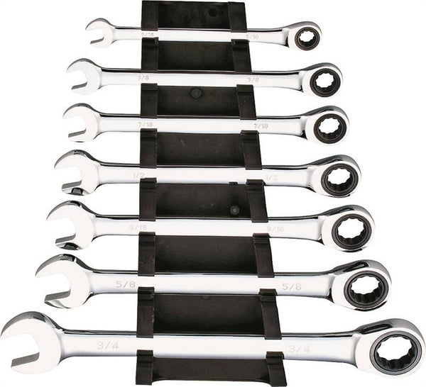 Vulcan PG7M Wrench Set, 7-Piece, Chrome Vanadium Steel
