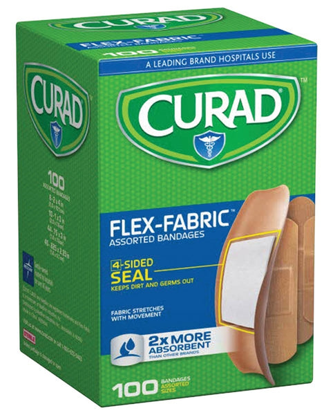 CURAD Flex-Fabric CUR0700RB Adhesive Bandage, Fabric Bandage