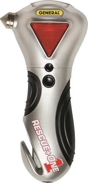 GENERAL RESCUEplusONE 7902 Car Escape Tool, AAA Battery, Magnetic Handle, Rubber, White