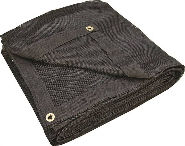 ProSource 746B Mesh Tarpaulin, 16 ft L, 8 ft W, Polypropylene, Black