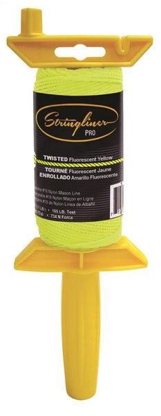 Stringliner 25012 Line Reel, 135 ft L Line, Fluorescent Yellow Line