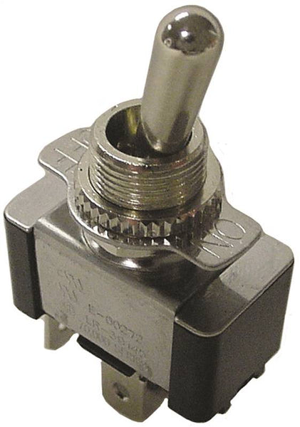 GB GSW-121 Toggle Switch, 125/250 V, SPST, Spade Terminal, Silver