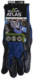 ATLAS 380XL-09.RT Lightweight Coated Gloves, XL, 8-21/32 to 10-15/64 in L, Elastic Cuff, Nitrile Foam Coating