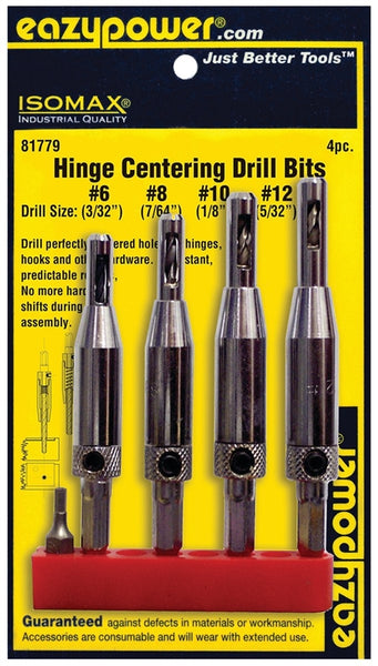 EAZYPOWER 81779 Hinge Bit Set, Self-Centering, 4-Piece