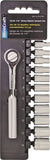 Vulcan 12PC-2 Socket Set, Chrome Vanadium Steel, Chrome