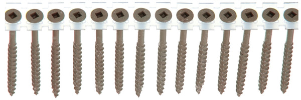 SENCO 08D Series 08D250W Deck Screw, Flat Head, #2 Drive, Steel, Weatherex