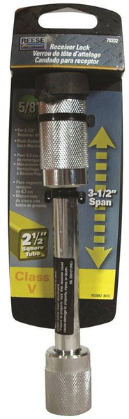 REESE TOWPOWER 7033200 Bent Pin Receiver Lock, Class: V, Steel, Chrome