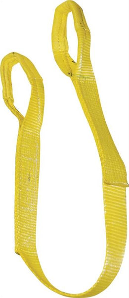 S-Line 20-EE1-9801X4 Lifting Sling, 1 in W, 4 ft L, 2-Ply, 1600 lb Vertical Hitch, Polyester, Yellow