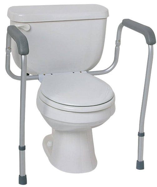 MEDLINE MDS86100RF Toilet Safety Rail, 250 lb, Aluminum, For: Universal Commode