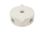 TEDDICO/BWF RB-5WV Outlet Box, 5 -Knockout, 5-1/2 in Knockout, Metal, White, Powder-Coated
