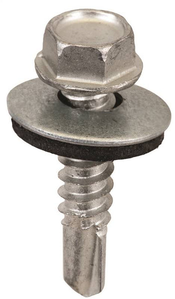 Acorn International SW-MM121G250 Screw, #12 Thread, Hex Drive, Self-Drilling, Self-Tapping Point, Galvanized Steel