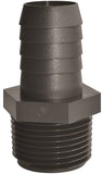 GREEN LEAF A3434P Adapter, 3/4 in, MPT x Hose Barb, Polypropylene