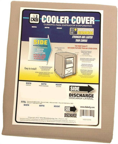 Dial 8728 Evaporative Cooler Cover, 28 in W, 28 in D, 34 in H, Polyester