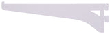 ProSource 25217PHL-PS Heavy-Duty and Single Track Shelf Bracket, 62 lb/Pair, 8 in L, 2-3/8 in H, Steel, White