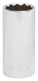 Vulcan MT6528954 Drive Socket, 1-1/16 in Socket, 1/2 in Drive, 12-Point, Chrome Vanadium Steel, Chrome