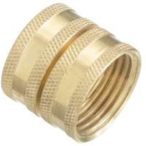 Plumb Pak PP850-69 Hose Adapter, 3/4 x 3/4 in, FHT x FHT, Brass, For: Garden Hose