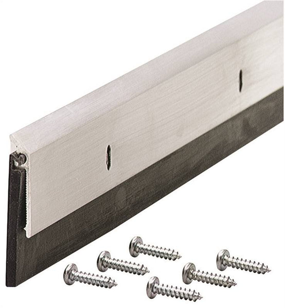 M-D 68247 Door Sweep, 36 in L, 1/4 in W, Aluminum Flange, EPDM Rubber Insert