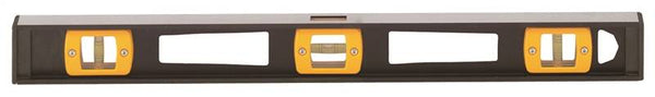 Johnson 3736 I-Beam Level, 36 in L, 3-Vial, Non-Magnetic, Aluminum, Black