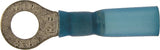 CALTERM 65711 Ring Terminal, 16 to 14 AWG Wire, Copper Contact, Blue
