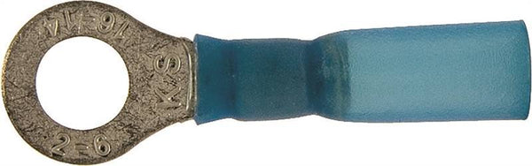 CALTERM 65711 Ring Terminal, 16 to 14 AWG Wire, Copper Contact, Blue
