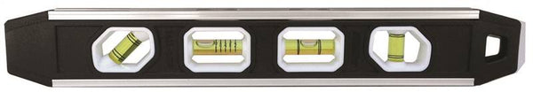 Johnson 1421-1200 Torpedo Level, 12 in L, 4-Vial, Magnetic, Aluminum