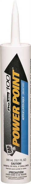 DAP POWER POINT 18700 General-Purpose Sealant, White, 10.1 oz Tube