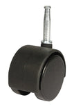 DH CASTERS C-T15S1BK Swivel Caster, 1-1/2 in Dia Wheel, Plastic Wheel, Black, 70 lb